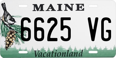 ME license plate 6625VG