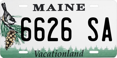 ME license plate 6626SA