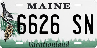 ME license plate 6626SN