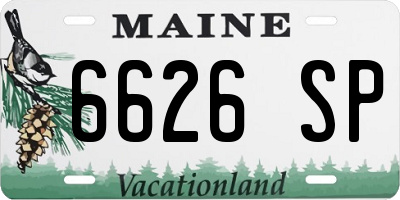 ME license plate 6626SP