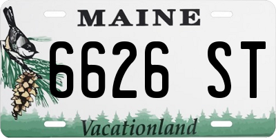 ME license plate 6626ST
