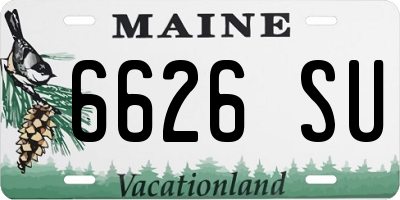 ME license plate 6626SU