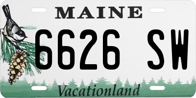ME license plate 6626SW
