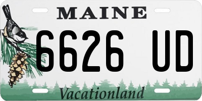 ME license plate 6626UD