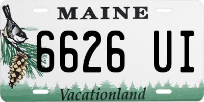ME license plate 6626UI