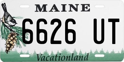 ME license plate 6626UT