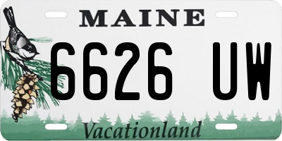 ME license plate 6626UW