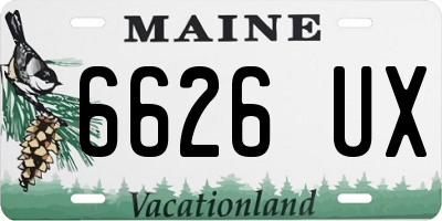 ME license plate 6626UX