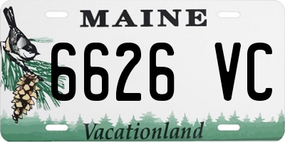 ME license plate 6626VC