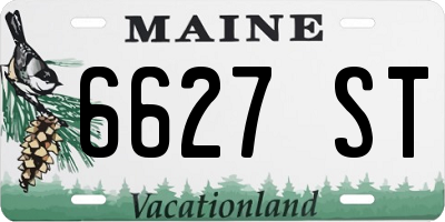 ME license plate 6627ST