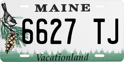 ME license plate 6627TJ