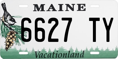 ME license plate 6627TY