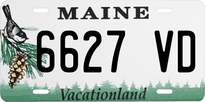 ME license plate 6627VD