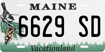 ME license plate 6629SD