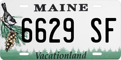 ME license plate 6629SF