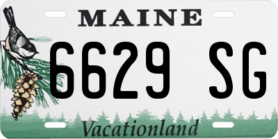 ME license plate 6629SG