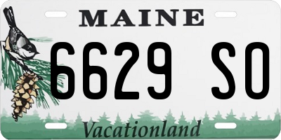 ME license plate 6629SO