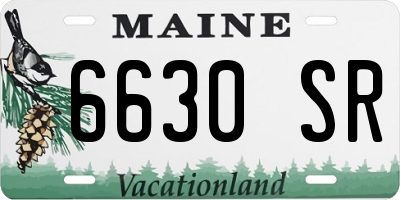 ME license plate 6630SR
