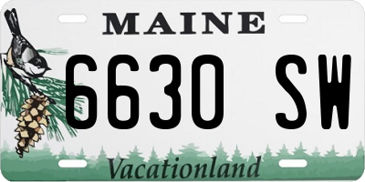ME license plate 6630SW