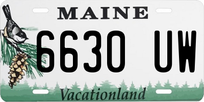 ME license plate 6630UW