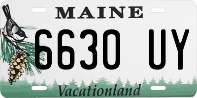 ME license plate 6630UY