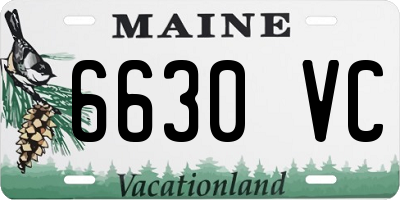ME license plate 6630VC