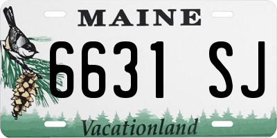 ME license plate 6631SJ