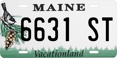 ME license plate 6631ST