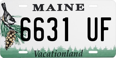 ME license plate 6631UF