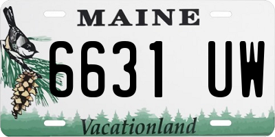 ME license plate 6631UW