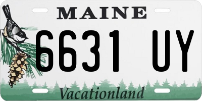 ME license plate 6631UY