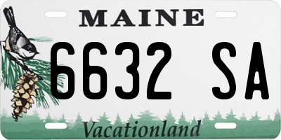 ME license plate 6632SA