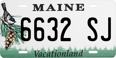 ME license plate 6632SJ