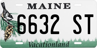 ME license plate 6632ST