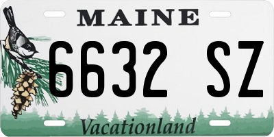 ME license plate 6632SZ