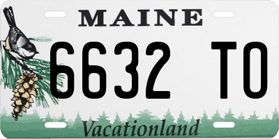 ME license plate 6632TO