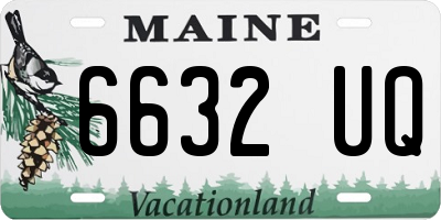 ME license plate 6632UQ