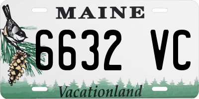 ME license plate 6632VC