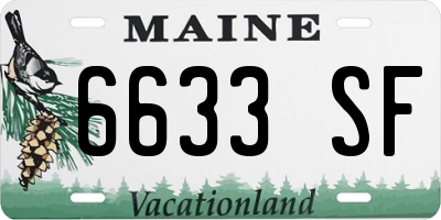 ME license plate 6633SF