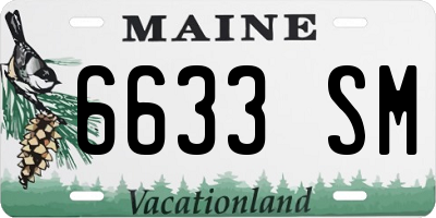 ME license plate 6633SM