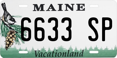 ME license plate 6633SP