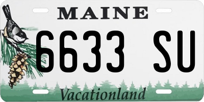 ME license plate 6633SU