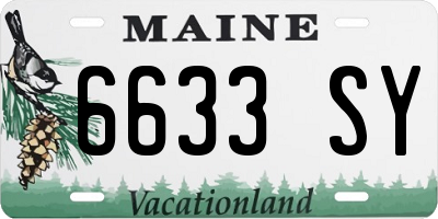 ME license plate 6633SY