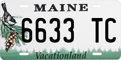 ME license plate 6633TC