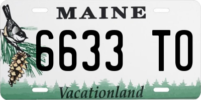 ME license plate 6633TO