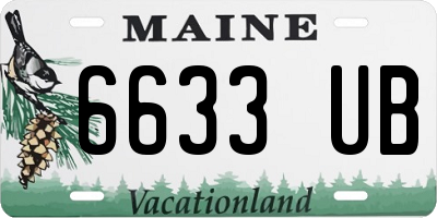 ME license plate 6633UB