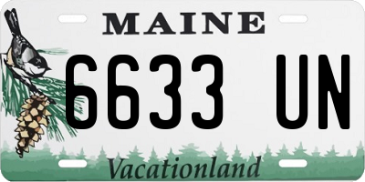 ME license plate 6633UN