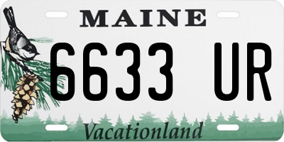 ME license plate 6633UR