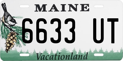 ME license plate 6633UT