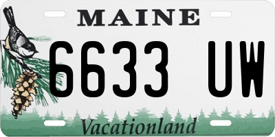 ME license plate 6633UW